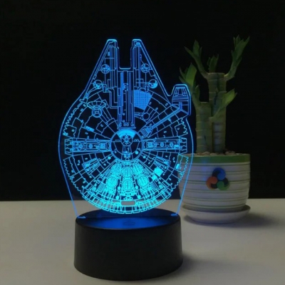 Button Switch/Usb Touch/Remote 3D Plastic Acrylic Magic Matrix/Star War Night Light for Boys Bedroom