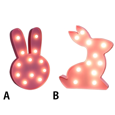 Led Rabbit Girls Bedroom Night Light 2 Styles for Option