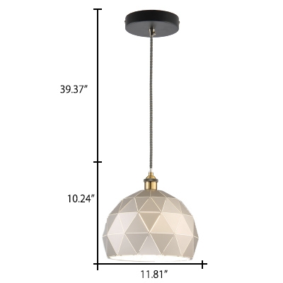 Single Light Satin Brass Restaurant Pendant Lamp 8.27