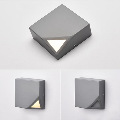 Square Wall Light Fixture Colorful Macaron Metal LED Wall Sconce for Corridor Bedroom
