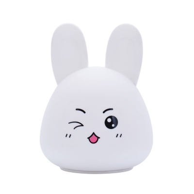 USB Rechargeable White Rabbit Nightlight for Kids Bedroom 5 Types for Option
