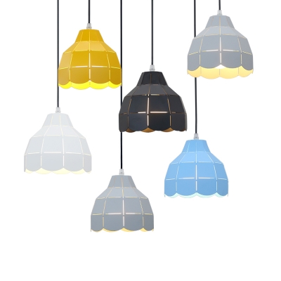 

7.5"W 6.5"H Modern Style Mini Pendant for Restaurant Various Colors for Choice, Black;blue;white;gray;yellow, HL478772