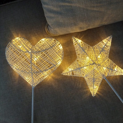 Cane Star/Loving Heart Girls Bedroom Decorative Night Light 