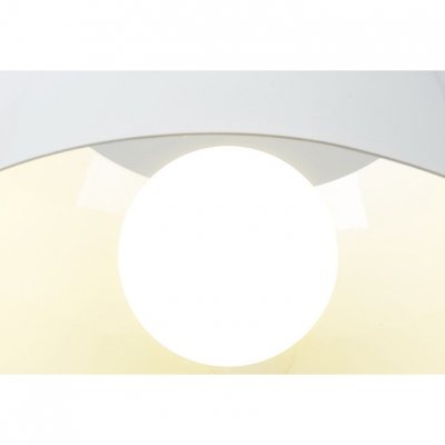Contempoary Creative Simple White Desk Lamp with Coolie Shade