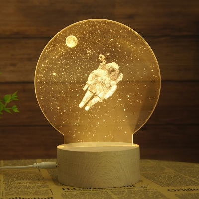 Decorative Creative 3D Effect Acrylic Globe/Ferris Wheel/Merry-Go-Round/Outerspace Night Light 