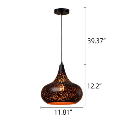 Industrial Style Weathered Iron Shade Single Pendant Lamp with Adjustable Chain 7 Designs for Choice