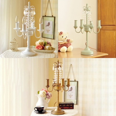 Modern Living Room Kids Crystal Chandelier Table Lamp Girls Table Lamp