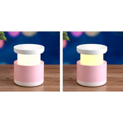 Reversible Lovely Design Acrylic Macaroon Mini Night Light in Pink/Blue/Black 