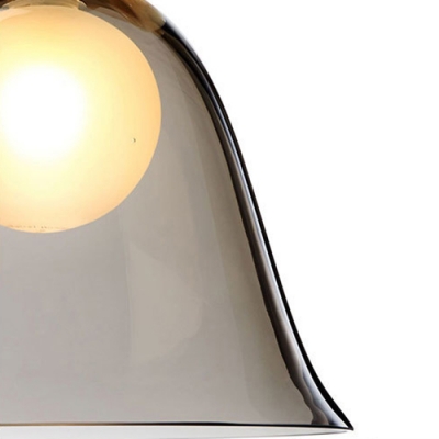 Metallic Suspension Light with Bell Shade Macaron Modern 1 Light Lighting Fixture for Foyer