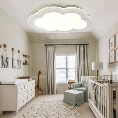 Cloud LED Kids Flush Mount Ceiling Light 2 Options Available