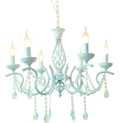 Contemporary Lighting 6/8 Light Kid Girls Ceiling Chandelier Crystal Tadpoles Chandelier Light