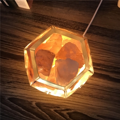 Glass Led Himalaya Salt Crystal Night Light with Dimmable Feature