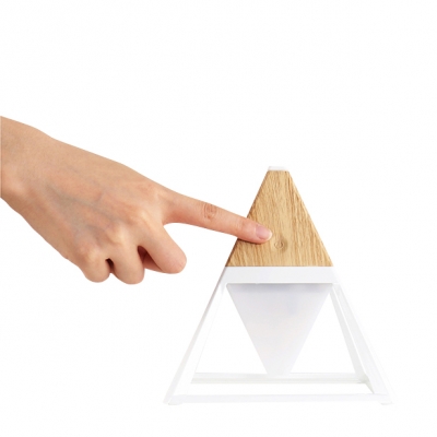 Nordic Style Pyramid Shape LED Reading Night Light Touch Switch with 4 Colors
