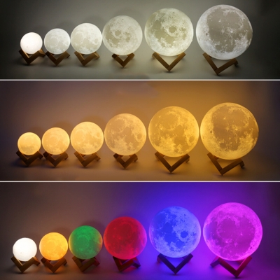 Touch/Remote Moon Light Night 3D Effect Color Changing 