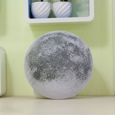 Ultra-thin Plastic Stick Anywhere Spherical Wall Night Light with Moon Design