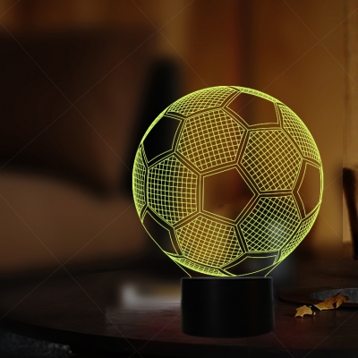 Wireless Touch/Remote Acrylic 3D Soccer/Globe Boys Room Night Light 