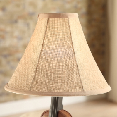 Fabric Bell Shade Standing Table Lamp with Violin Vintage Retro 1 Head Table Lamp for Kids