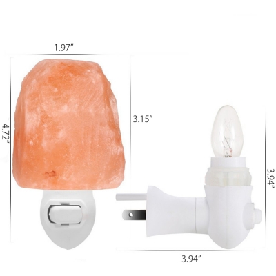 Glass Natural Mini Himalaya Salt Crystal Night Light Plug In Wall Light