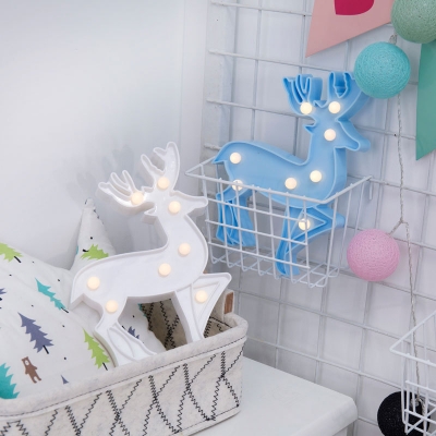 Plastic LED Owl/Deer/Diamond Shape Decorative Kids Night Light Portable 