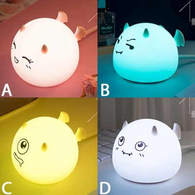Lovely Cartoon Animals Baby Kids Night Light USB Rechargeable 4 Styles for Option