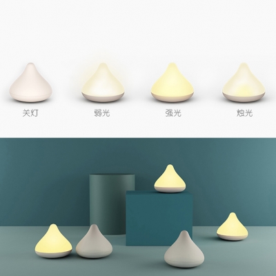 Portable Mini Plastic Cone Shape LED Night Light in White/Pink