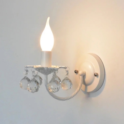 Modern Crystal Wall Light Staircase Wall Sconce Candle Style Wall Lamp with Crystal Balls 