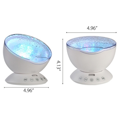 Modern Plastic Nebula Projector Night Light in Black/White/Blue