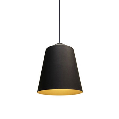 One Bulb Simple Bedroom Pendant Light in Black/White 5.9