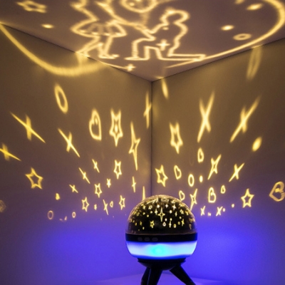 Plastic Stand Anywhere Magic Star and Sky Moon Projector Night Light with Multi-function