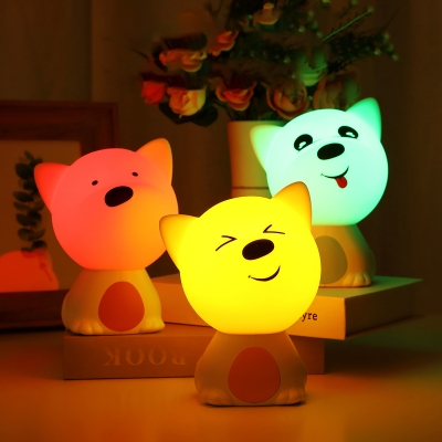 Portable Warm Light Bear Night Light with Color Changing for Kids Sleeping in Pink/Blue/Purple