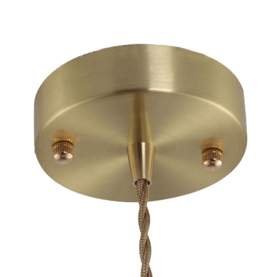 Simple Style Antique Brass Finish Ceiling Pendant Lamp with Conical Shade 4 Sizes for Option