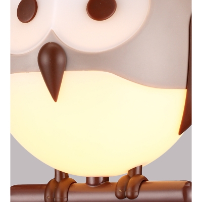 Cute Owl Design Hanging Lamp Animals&Insects Kindergarten Plastic 1/2/3/4 Lights Chandelier Light in Bronze