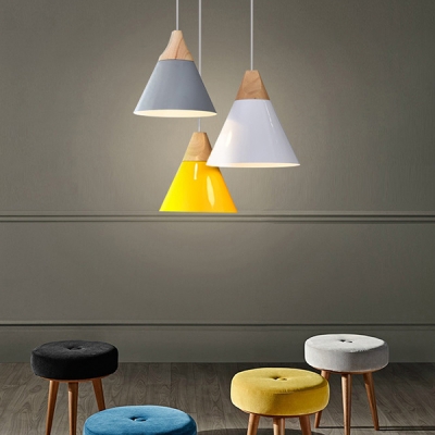 Conical Shade Adjustable Mini Pendant Light in Modern Style Various Colors for Option