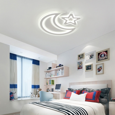 Ultra-Thin Baby Bedroom LED Flush Ceiling Light in Star/Moon and Star/Cloud/Loving Heart  Shape