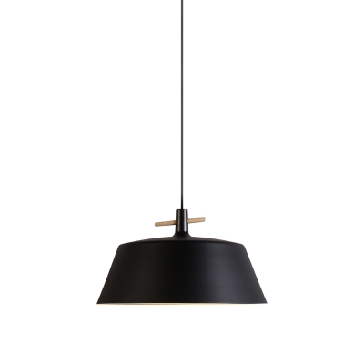 Contemporary Style One Bulb Coffee Shop Bar Hanging Light in Black/White Finish