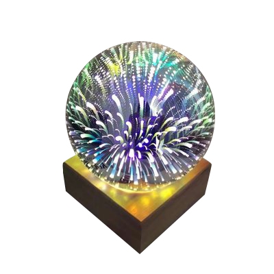 Portable Colorful Meteor Shower 3D Kids Night Light in Glass