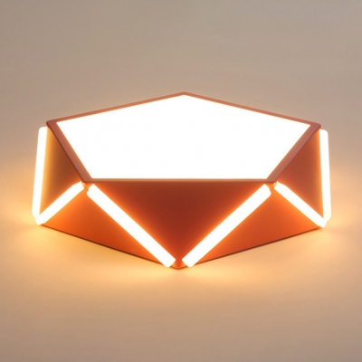 Acrylic Geometric Ceiling Fixture Colorful Modern Fashion Kids Youth LED Flush Mount Lighting