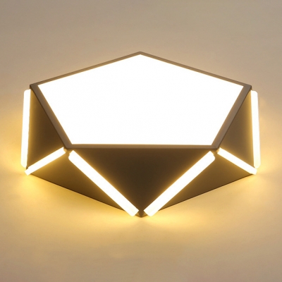 Acrylic Geometric Ceiling Fixture Colorful Modern Fashion Kids Youth LED Flush Mount Lighting