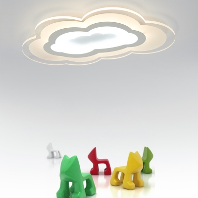 Cloud LED Kids Flush Mount Ceiling Light 2 Options Available