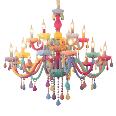 Modern Chandelier Lighting Crystal Ceiling Light Candle Small Chandelier Kid Chandelier