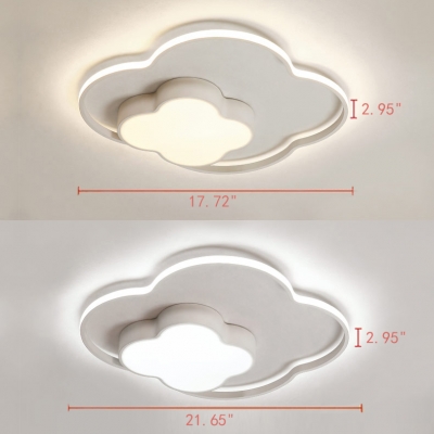 Modern Simple Children Bedroom Led Ceiling Light Clouds Shape 2 Options Available