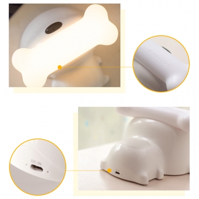 Motion-Activated Puppy Dog Bed Light Kids LED Night Light USB Rechargeable