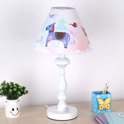 Cartoon Design 1 Light Reading Light Animals&Insects White Finish Acrylic Plug In Standing Table Light for Kids