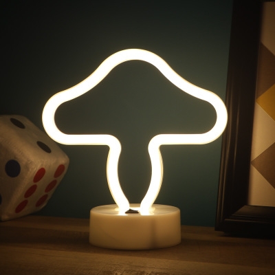 New Musical Note/Cloud/Mushroom Neon Light Kids Night Light with Plastic Base