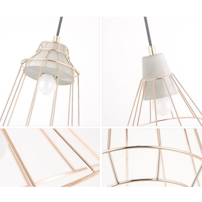 Nordic Style Wire Guard LED Light Ceiling Pendant 5 Designs for Option
