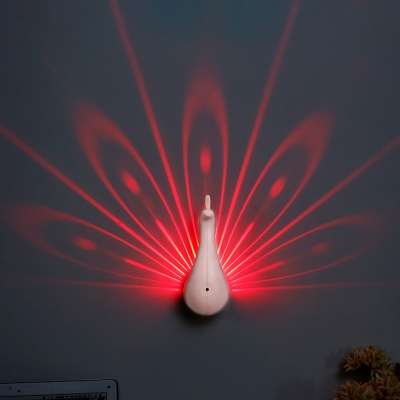 Beautiful Peacoak Romantic Girls Bedroom Led Night Light Projector In