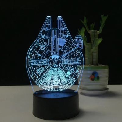 Button Switch/Usb Touch/Remote 3D Plastic Acrylic Magic Matrix/Star War Night Light for Boys Bedroom