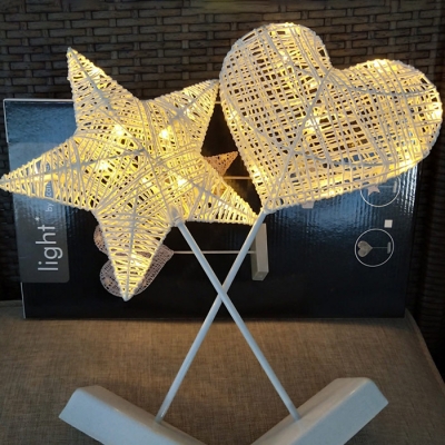 Cane Star/Loving Heart Girls Bedroom Decorative Night Light 