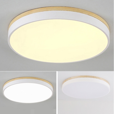 Acrylic Round Shade Flush Mount Macaron Modernism Kids Youth Bedroom Flush Ceiling Light