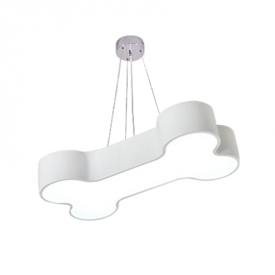 Adorable Bone Shape Hanging Lamp Nursing Room Acrylic LED Pendant Light in White/Third Gear